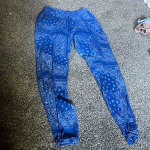 I’m selling blue cargo pants.